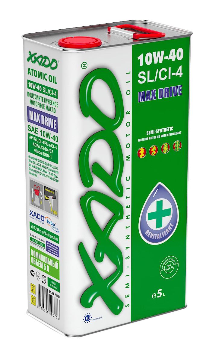 Моторное масло Xado Atomic Oil SL/CI-4 10W-40, 5л